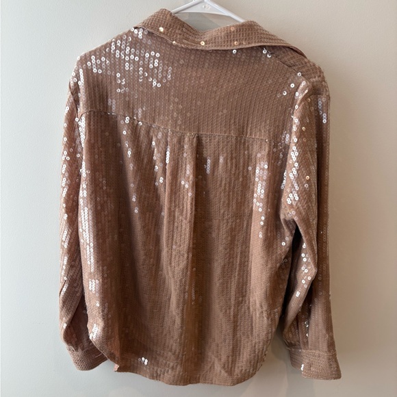 NWT JLUXLABEL Shimmering Tan Sequin Set - Picture 4 of 10